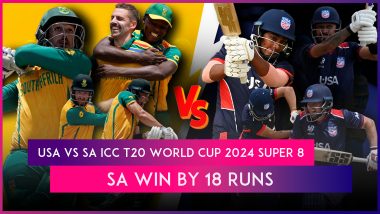 USA vs SA ICC T20 World Cup 2024 Super 8 Stat Highlights: Quinton de Kock, Kagiso Rabada Help South Africa Defeat USA