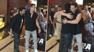 Akshay Kumar and Suriya Share a Warm Hug As They Arrive for &lsquo;Sarfira&rsquo; Special Screening in Mumbai (Watch Video)