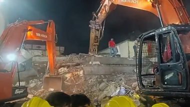 Surat Building Collapse: 3 Dead, 6–7 Feared Trapped After Building Collapses in Gujarat; Rescue Operation Underway (Watch Video)