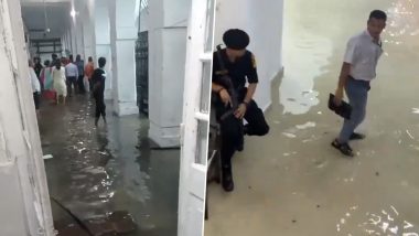 UP Assembly Waterlogging: Uttar Pradesh Vidhan Sabha Shut After Water Enters Premises (Watch Video)