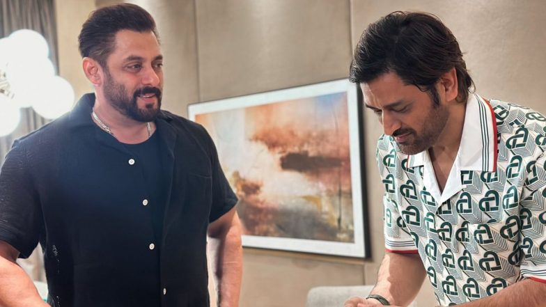 Salman Khan Attends MS Dhoni's Birthday Bash, Wishes 'Kaptaan Sahab' With Sweet Post On Insta (See Pic & Video)