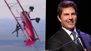 ‘Mission Impossible – Dead Reckoning Part Two’ Photos Leaked! Tom Cruise’s Ethan Hunt Clings to Yellow Stearman Biplane in Christopher McQuarrie’s Thrilling Sequel (See Pics)