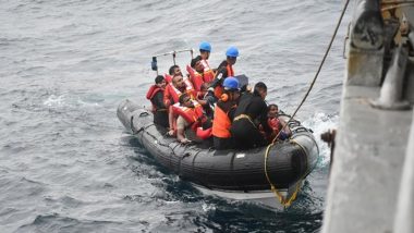 Oil Tanker Capsize in Oman: Indian Navy Warship INS Teg Leads Search, Rescue Mission off Oman Coast; 8 Indians Among 9 Crew Rescued (Watch Video)