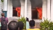 Delhi Fire: Blaze Erupts at Indian Overseas Bank in Connaught Place (Watch Video)