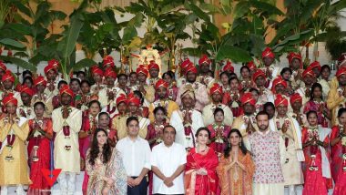 Anant Ambani-Radhika Merchant Wedding: Ambani Family Organises Wedding for 50 Underprivileged Couples in Navi Mumbai (Watch Video)