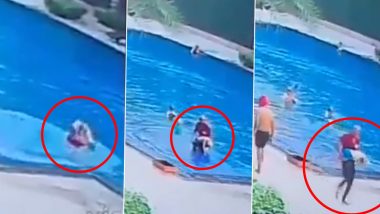 Gurugram: 5-Year-Old Mivansh Singla Drowns in Swimming Pool of BPTP Park Serene Society, Trainer Arrested; Disturbing Video of Incident Surfaces