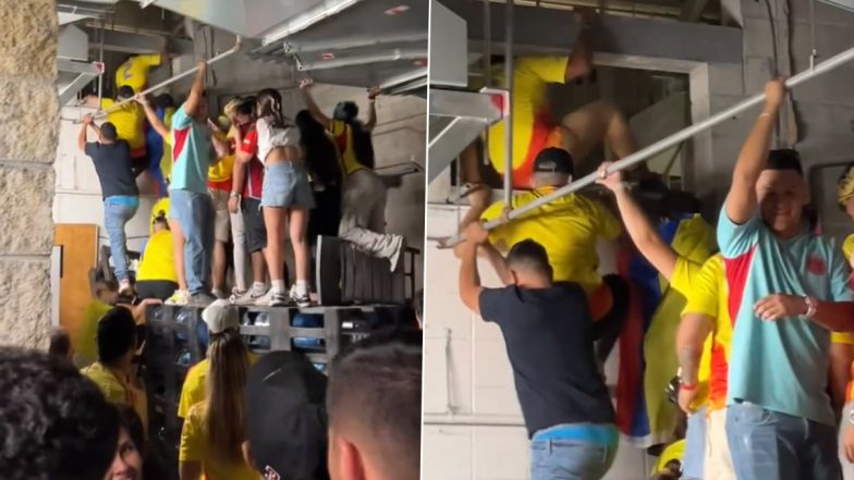 Ticketless Fans Enter Hard Rock Stadium Through Ventilation System to Watch Argentina vs Colombia Copa America 2024 Final (Watch Video)