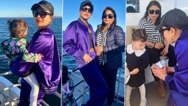 Priyanka Chopra Enjoys ‘Whale Watching’ With Mother Madhu Chopra and Daughter Malti Marie in Queensland (View Pics and Watch Videos)