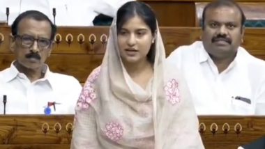 SP MP Iqra Hasan Raises Vaishno Devi Issue in Lok Sabha, Bats for Direct Train From Shamli; Maiden Speech Goes Viral (Watch Video)