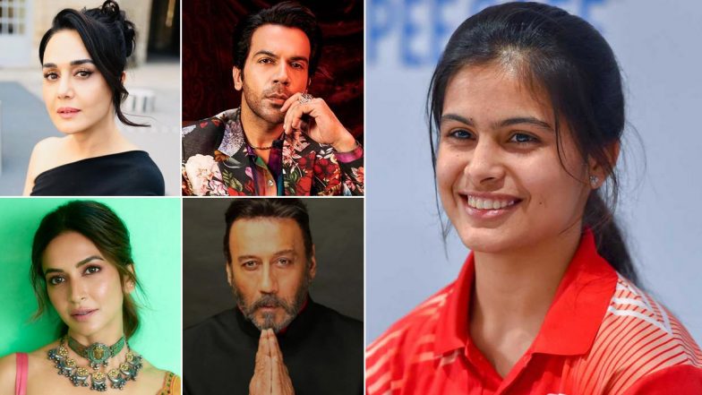 Paris Olympics 2024: Rajkummar Rao, Preity Zinta, Jackie Shroff, and Kriti Kharbanda Congratulate Manu Bhaker on Winning First India Medal in Women’s 10M Air Pistol