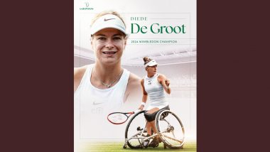 Diede De Groot Wins Wimbledon 2024 Women's Wheelchair Singles Title, Extends Her Record to 15 Consecutive Grand Slam Championships