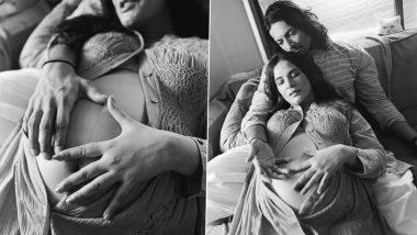 Richa Chadha’s Maternity Shoot Pictures With Husband Ali Fazal; ‘Heeramandi’ Actress Flaunts Baby Bump in Latest Monochrome Photos