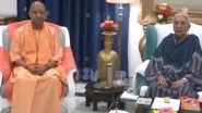 Uttar Pradesh CM Yogi Adityanath Calls on Governor Anandiben Patel in Raj Bhavan (See Pic)