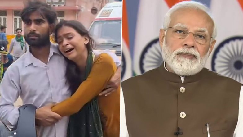 Hathras Stampede: PM Narendra Modi Expresses Sorrow Over Stampede in Uttar Pradesh, Announces INR 2 Lakh Ex-Gratia for Next of Kin of Dead