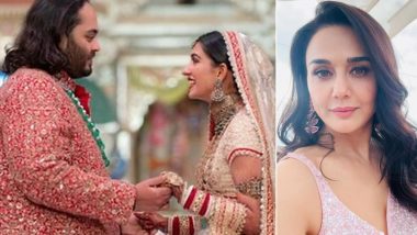 Preity Zinta Extends Heartfelt Congratulations to Newlyweds Anant Ambani and Radhika Merchant (See Pics)