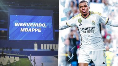 Kylian Mbappe Real Madrid Unveiling Ceremony Free Live Streaming Online in India: Get Live Telecast Details of Presentation of Los Blanco’s New Signing