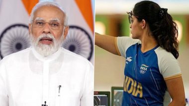 ‘An Incredible Achievement’: PM Narendra Modi Congratulates Shooter Manu Bhaker for Winning Bronze Medal at Paris Olympics 2024