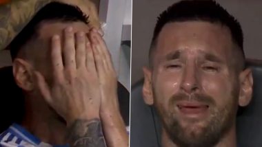 Lionel Messi Spotted Crying After Being Subbed Off Due to Injury During Argentina vs Colombia Copa America 2024 Final (Watch Video)