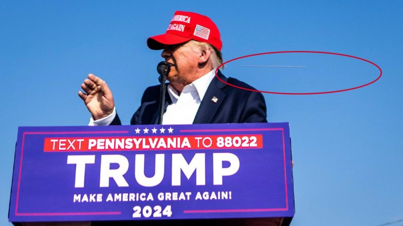 Donald Trump Assassination Attempt: Photo Shows Bullet Flying Past Former US President’s Head