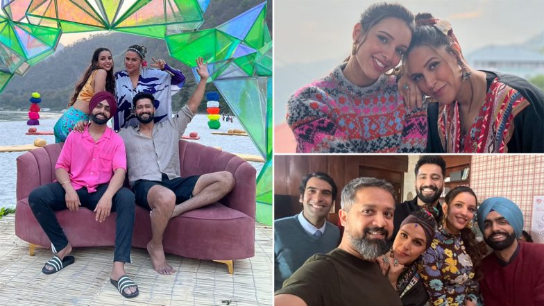 ‘Bad Newz’: Neha Dhupia Offers Sneak Peek Into ‘Many Moods’ With Vicky Kaushal, Tripiti Dimri and Ammy Virk in These BTS Clicks