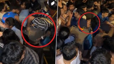 Woman Faints at Marine Drive During Team India's Victory Parade in Mumbai, Video Shows Policeman Trying to Help Her Amid Jostling Crowd