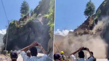 Uttarakhand Landslide Videos: Badrinath Highway Closed After Landslides in Joshimath Due to Heavy Rains