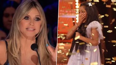 'America's Got Talent Season 19': 9-Year-Old Pranysqa Mishra Earns Golden Buzzer From Judge Heidi Klum for Her Impressive Tina Turner Cover on 'AGT' (Watch Video)