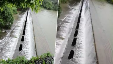 Tulsi Lake Overflowing Video: Lake That Supplies Water to Mumbai Overflows Due to Continuous Rains