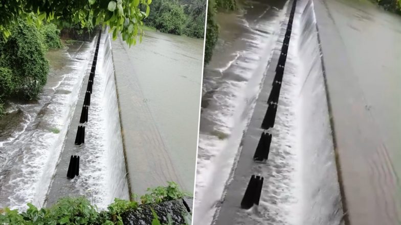 Tulsi Lake Overflowing Video: Lake That Supplies Water to Mumbai Overflows Due to Continuous Rains