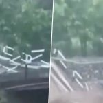 Uttarakhand Bridge Collapse: Bridge Collapses in Ramnagar Amid Heavy Rains (Watch Video)