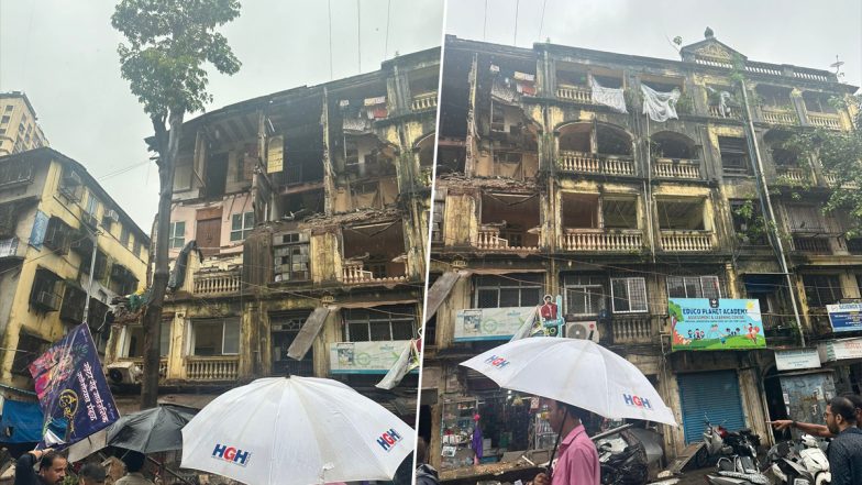 Mumbai Building Collapse: Woman Killed, 3 Injured After Portion of Rubinissa Manzil Crashes Near Grant Road Station (See Pic and Videos)