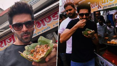 ‘Bhool Bhulaiyaa 3’: Kartik Aaryan Enjoys a Chaat Break While Shooting for Upcoming Part of Horror Franchise in MP (View Pic)