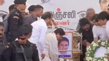 Armstrong Murder: BSP Supremo Mayawati Pays Tribute to Slain Party Leader in Chennai, Urges Tamil Nadu Government to Refer Case to CBI (See Pics and Video)