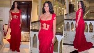 Kim Kardashian Looks Smoking Hot in Traditional Red Lehenga at Anant Ambani and Radhika Merchant&rsquo;s Wedding (Watch Video)