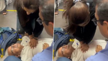 Delhi: Doctor Performs CPR on Elderly Man Who Suffered Heart Attack at IGI Airport’s T2 Terminal; Video Goes Viral