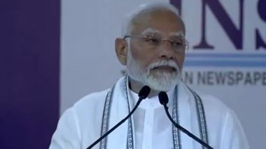 Media’s Natural Role Is To Create Discourse by Discussing Serious Issues, Says PM Narendra Modi (Watch Video)