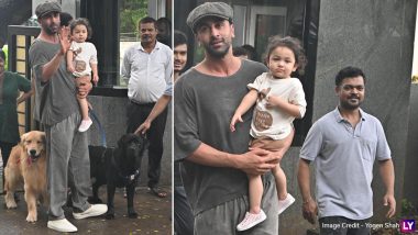 Alia Bhatt's Little Muchkin Raha Kapoor Melts Hearts in Adorable Dad-Daughter Moment With Ranbir Kapoor (Watch Video)