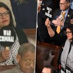 Rashida Tlaib Shows ‘War Criminal’, ‘Guilty of Genocide’ Signs to Benjamin Netanyahu During Israeli PM’s Address in US Congress (Watch Video)