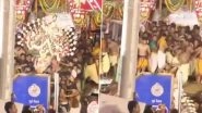 Odisha: Idol of Lord Balabhadra Falls on Servitors of Puri Jagannath Temple During Rath Yatra 'Pahandi' Ritual in Puri, Nine Injured (Watch Video)