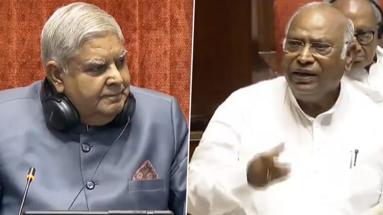 Agniveer Unplanned and Tughlaqi Scheme: Mallikarjun Kharge Demands Scrapping of Agniveer Programme As Bitter Exchange of Words Takes Place Between Congress Leader and Speaker in Rajya Sabha