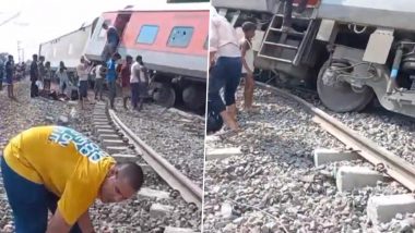 Uttar Pradesh Train Derailment: 1 Killed As 4 Coaches of 15904 Chandigarh-Dibrugarh Express Train Derail in Gonda (Watch Videos)