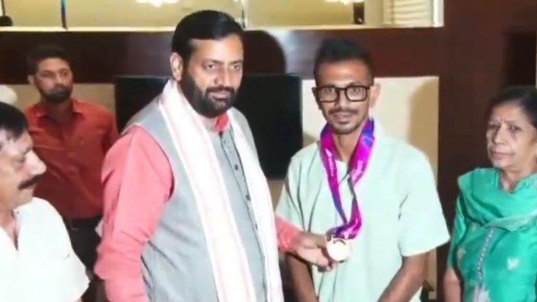 Haryana CM Nayab Singh Meets Cricketer Yuzvendra Chahal, Congratulates Him on Team India’s T20 World Cup 2024 Victory