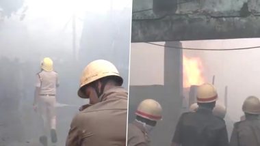 Kolkata Fire: Massive Blaze Erupts in Motor Oil Factory in Dhapa, 20 Fire Tenders at Spot (Watch Video)