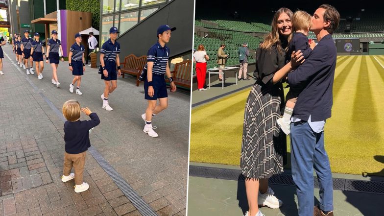 Maria Sharapova Visits Wimbledon Gallery With Family, Former Champion Gets Emotional Giving Son Theodor Tour of Premises (Watch Video)