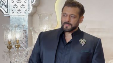 Anant Ambani-Radhika Merchant Wedding: ‘Bhaijaan’ Salman Khan’s Swag in Pathani Suit on Point (Watch Video)