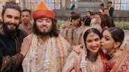 Ranveer Singh Extends His &lsquo;Pure Love&rsquo; to Newly-Weds Anant Ambani-Radhika Merchant, Drops Adorable Pic With Deepika Padukone and the Couple