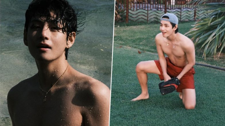 BTS’ Kim Taehyung Aka V Goes Shirtless in New Beach Vacay Pics With Friends and We Are Loving It!