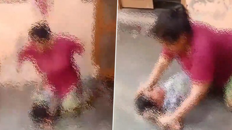 Haridwar Horror: Woman Sits on Top of Son, Mercilessly Thrashes, Bites, and Stratulates Him in Uttarakhand; Disturbing Video Surfaces