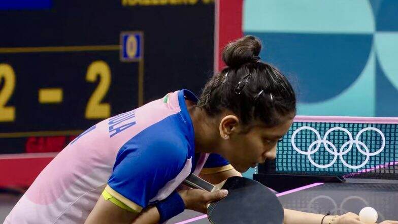 Sreeja Akula at Paris Olympics 2024, Table Tennis Free Live Streaming Online: Know TV Channel and Telecast Details for Women’s Singles Round of 16 Match