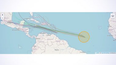 Hurricane Beryl Live Tracker Map on Windy: Check Spaghetti Models, Projected Path and Latest News Updates on Category 4 Storm Heading Towards Caribbean Islands